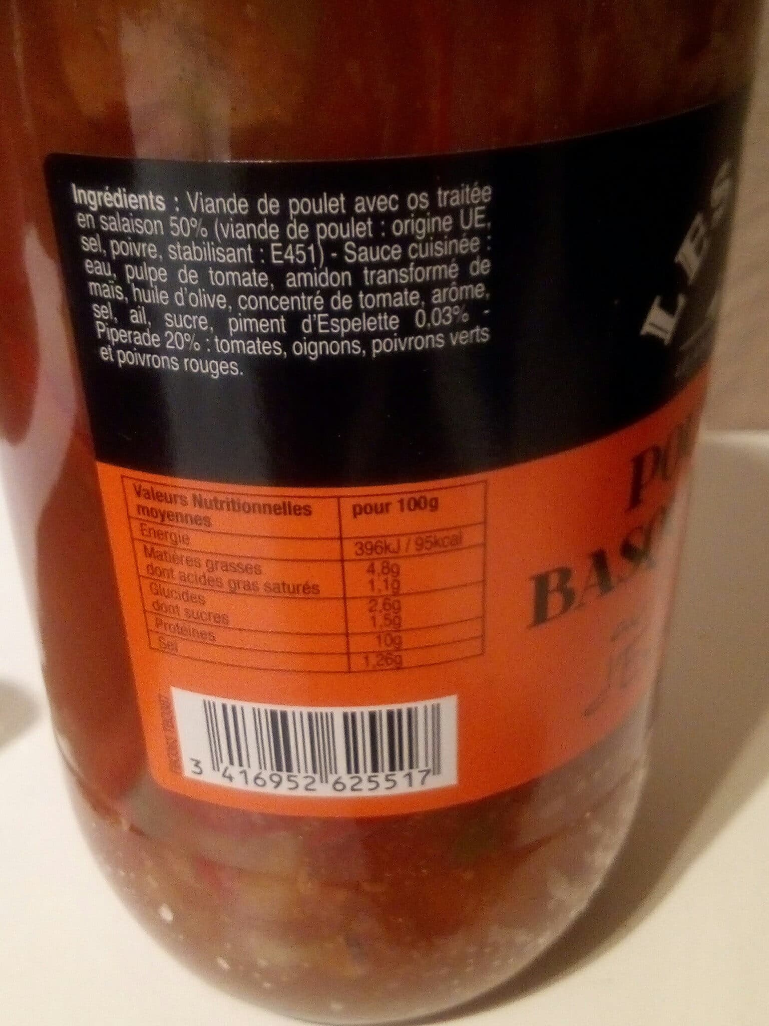 les bories Poulet basquaise packshot