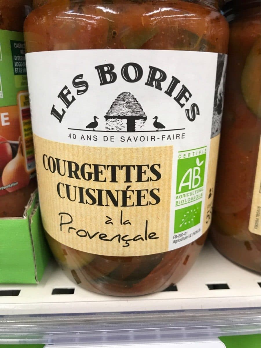 Les Bories Courgettes cuisinees packshot