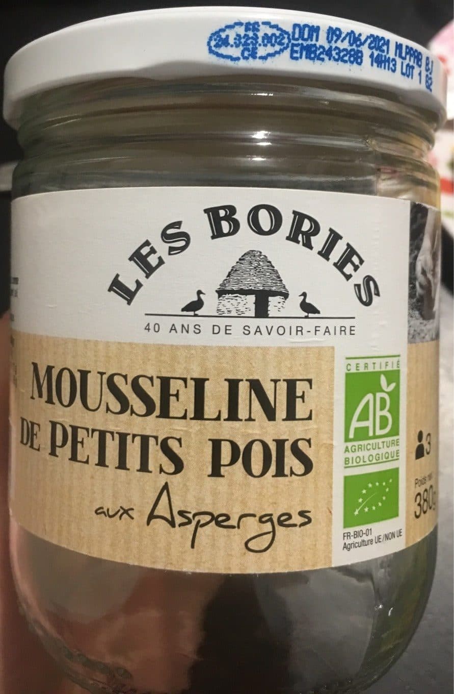 Les Bories Mousseline de petit pois aux asperges packshot
