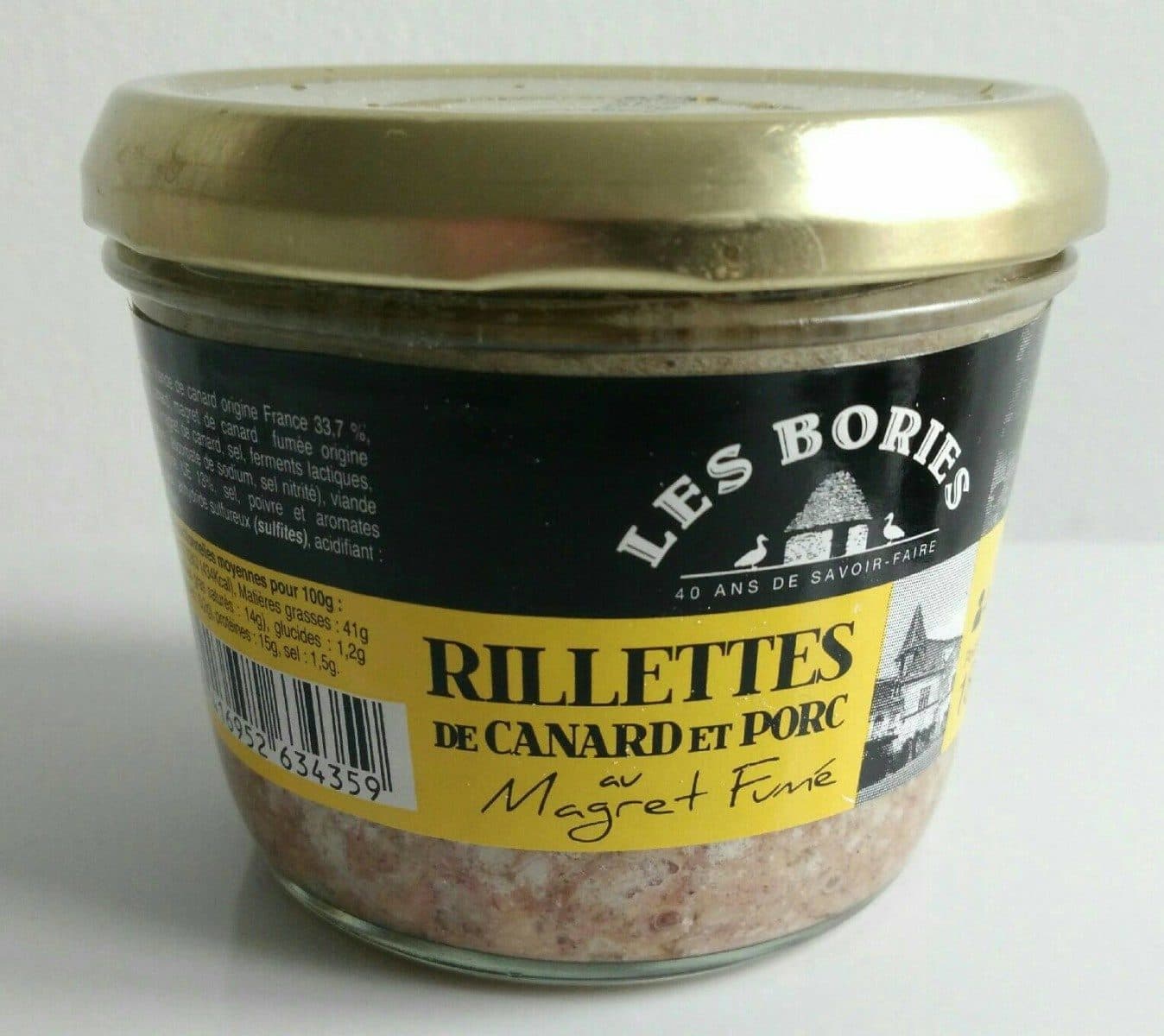 Les Bories Rillettes de canard et porc au magret fumé packshot