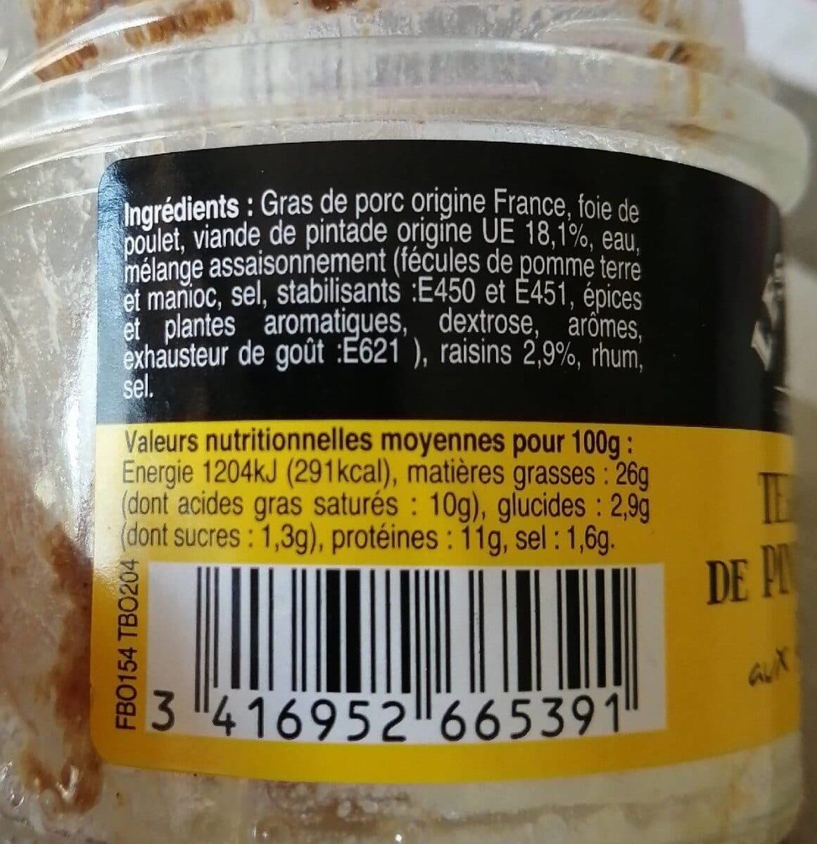 Les Bories Terrine de pintade aux raisins packshot