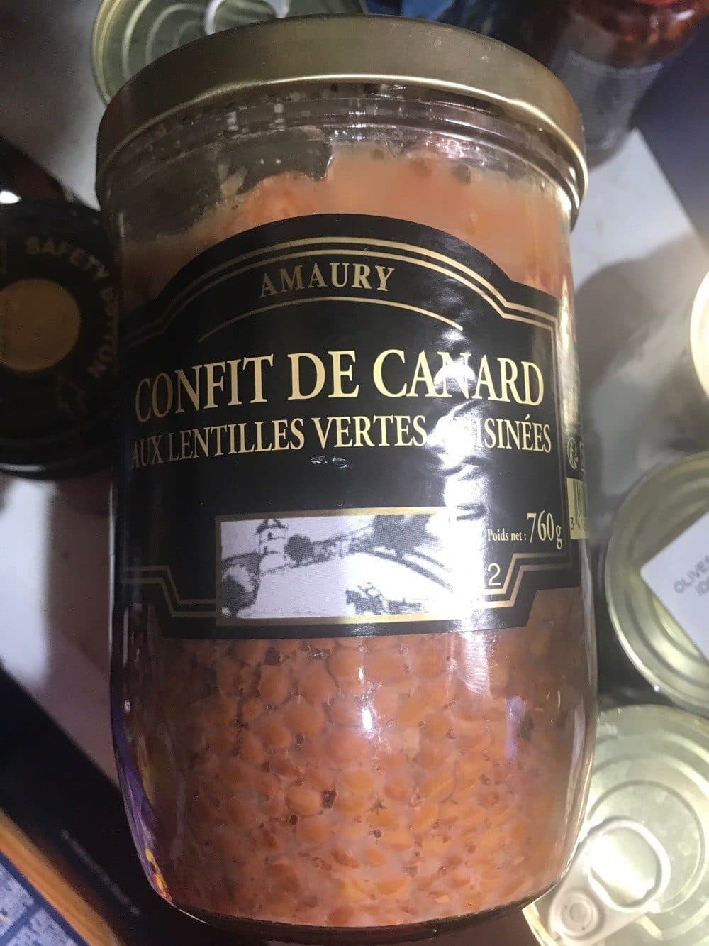 Amaury Amaury confit de canard lentilles vertes packshot