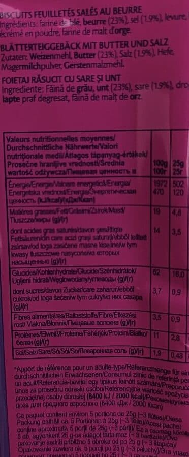 CANSi Cansi Biscuits Flûtes sel le paquet de 125 g packshot