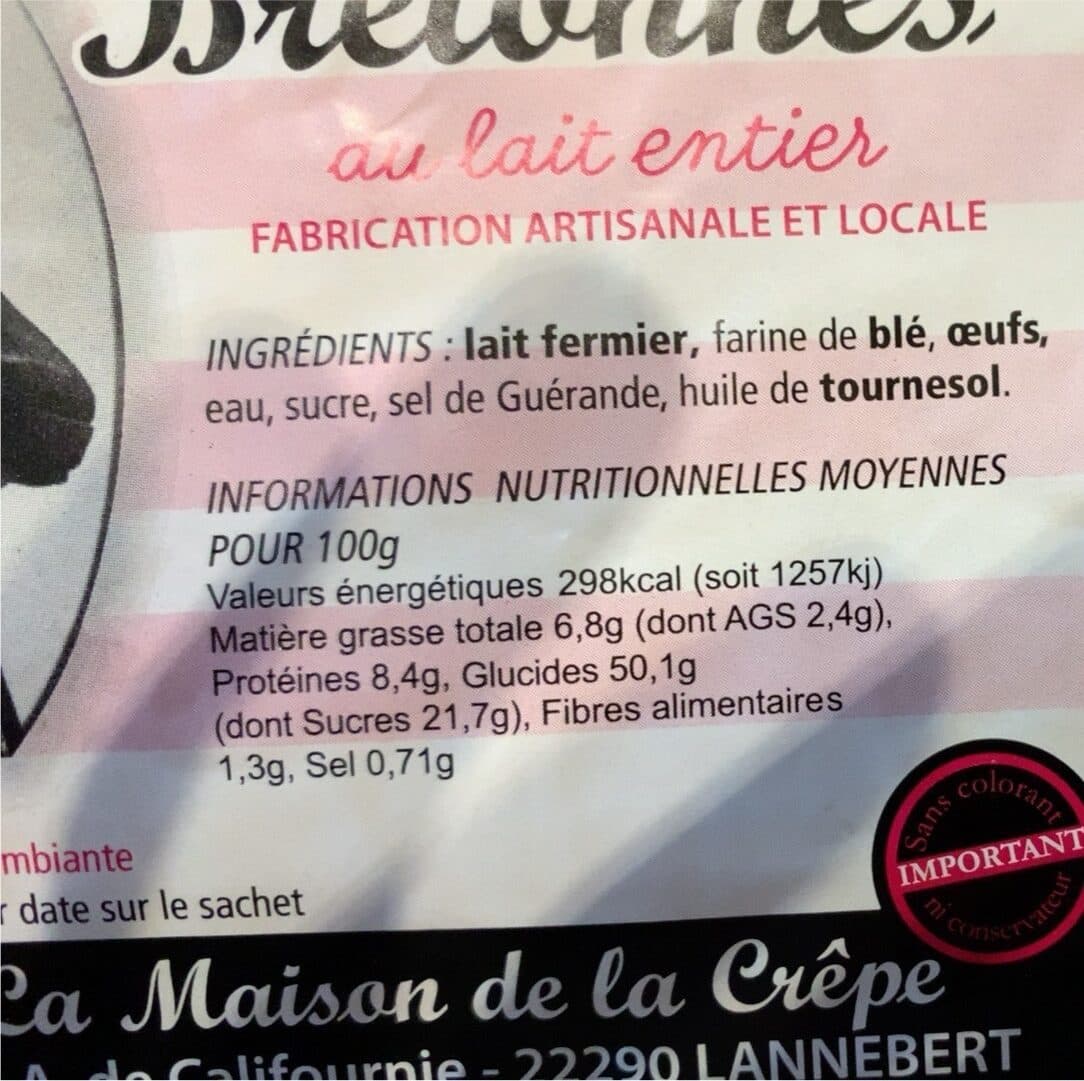 Open Food Facts Crêpes Bretonnes au lait entier packshot