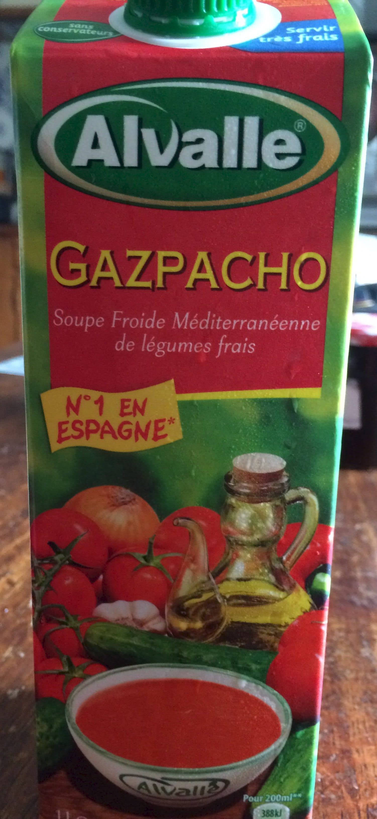 Alvalle Gazpacho - Soupe froide méditerranéenne de légumes frais packshot