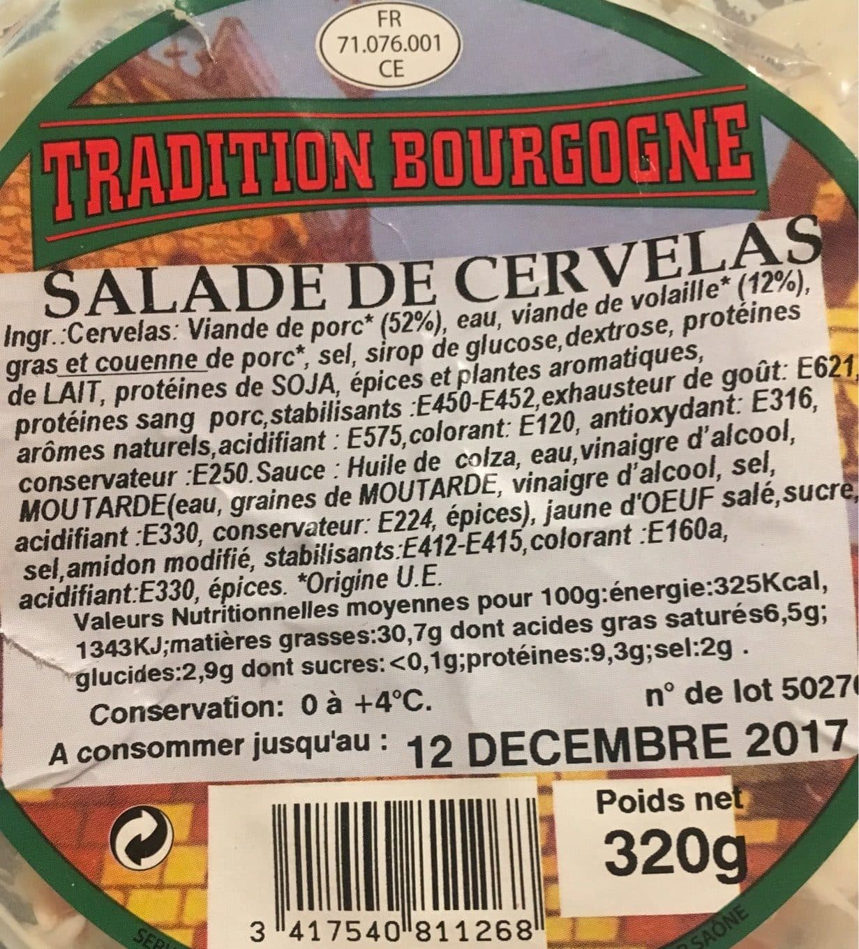 Tradition Bourgogne Salade de cervelas packshot
