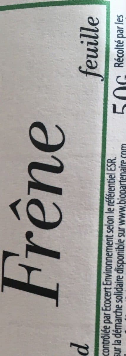 Herbier de France FRÊNE feuille sachet 50g* packshot