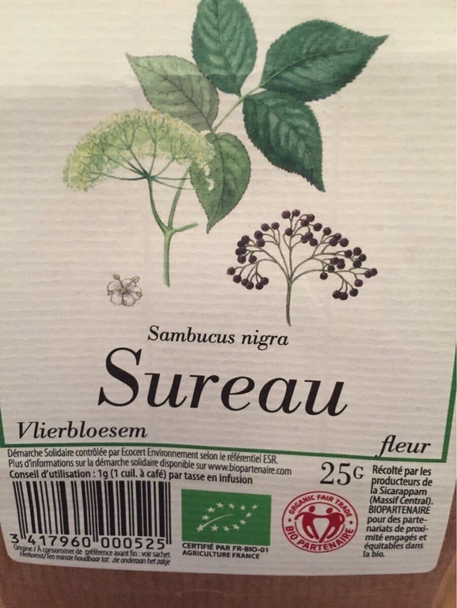 Herbier de France SUREAU fleur sachet 25g* packshot