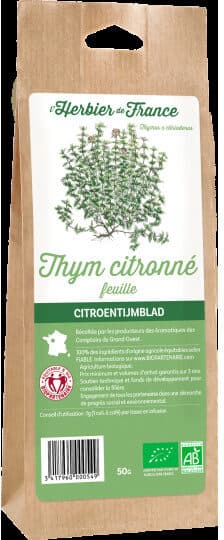 L'Herbier de France THYM CITRONNÉ feuille sachet 50g* packshot