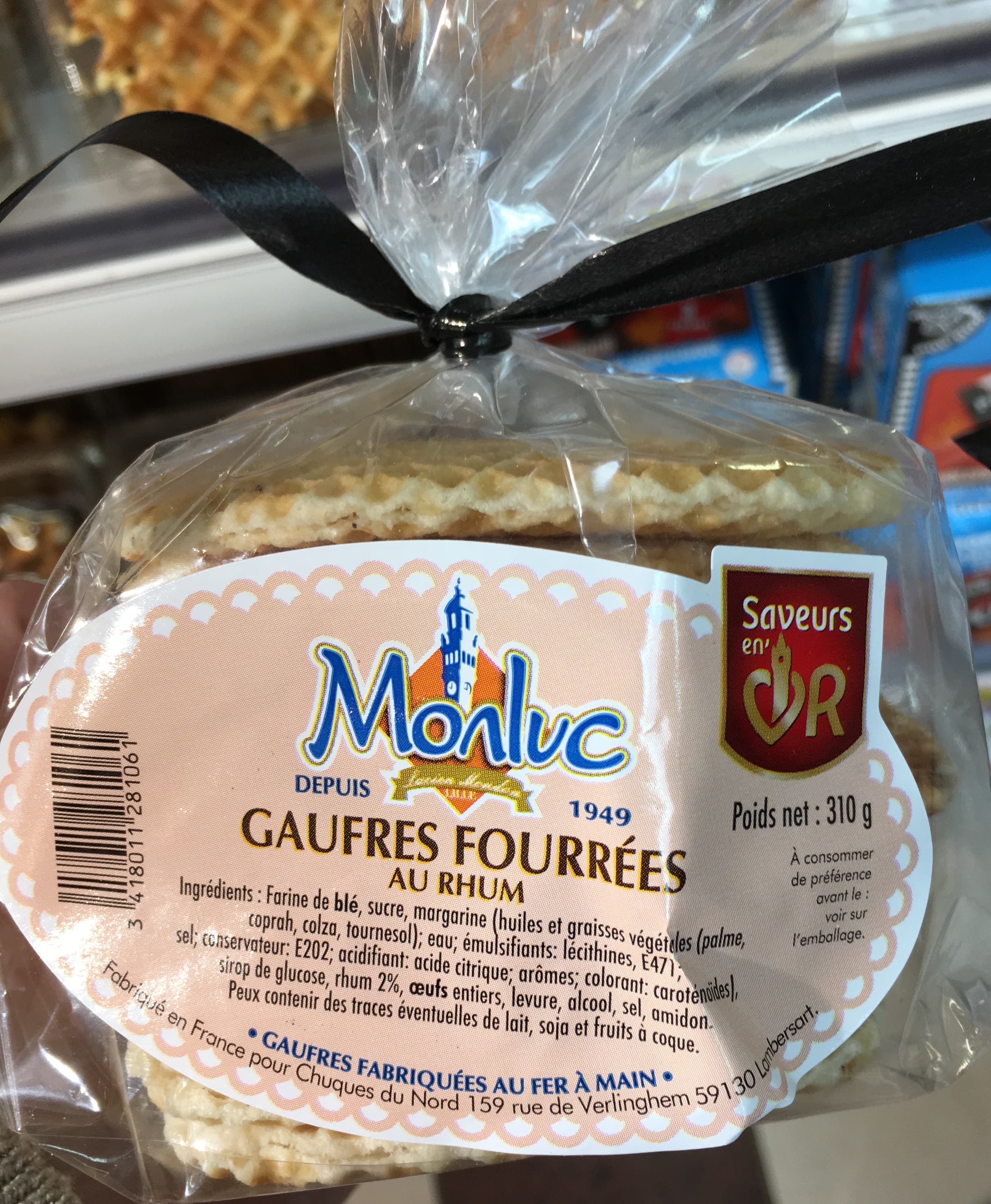 Monluc Gaufres fourrées au rhum packshot