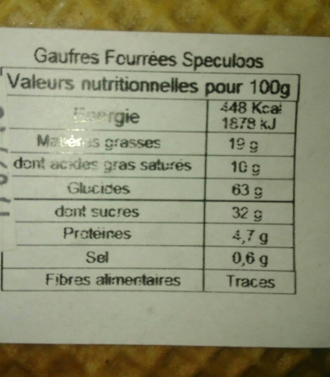 Open Food Facts Gaufres fourrées spéculoos packshot