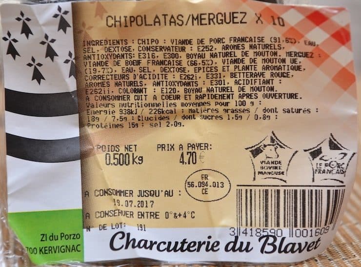 Charcuterie du Blavet Chipolatas/Merguez *10 packshot
