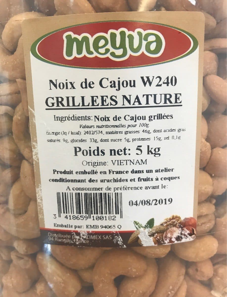Meyva Noix de Cajou Grillées Nature packshot