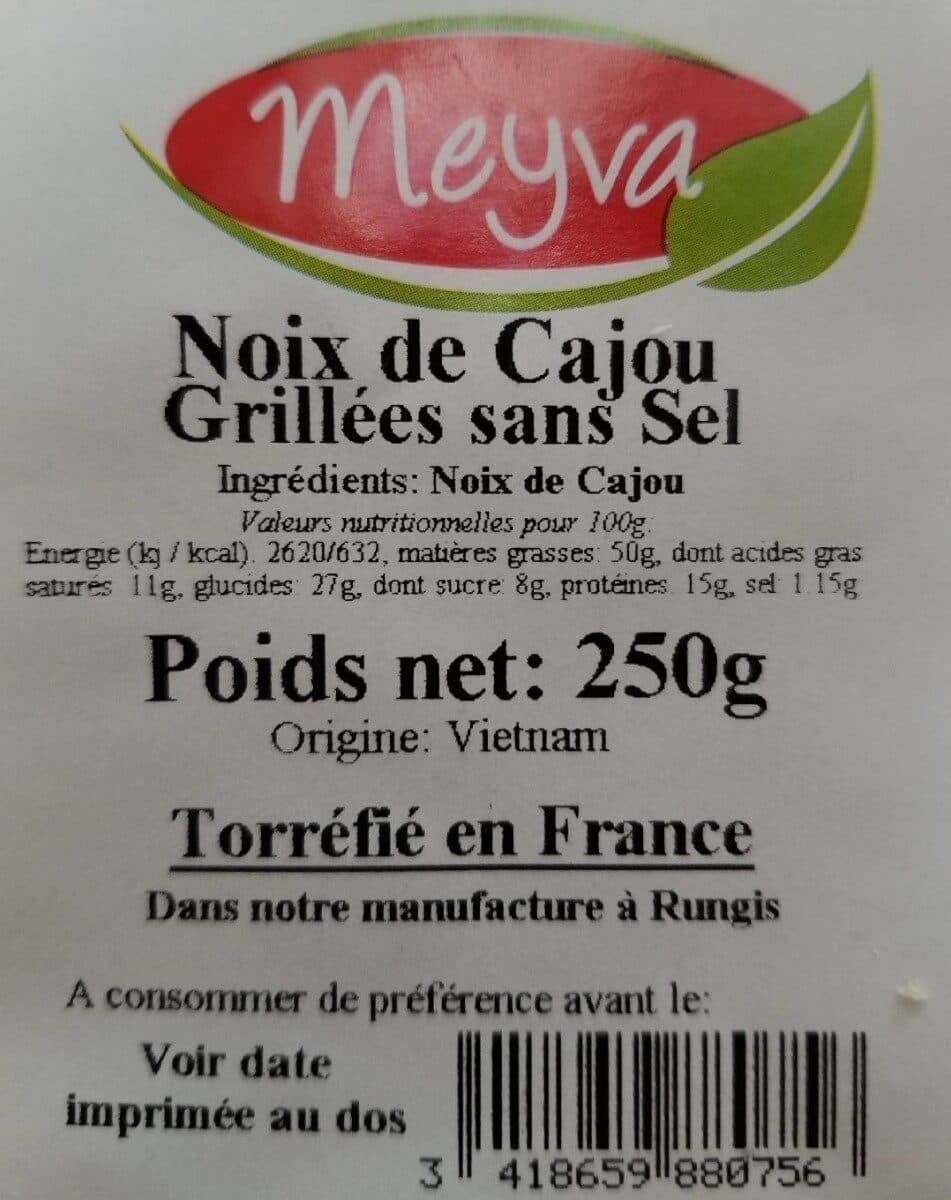 Meyva Noix de cajou Grillees sans sel packshot