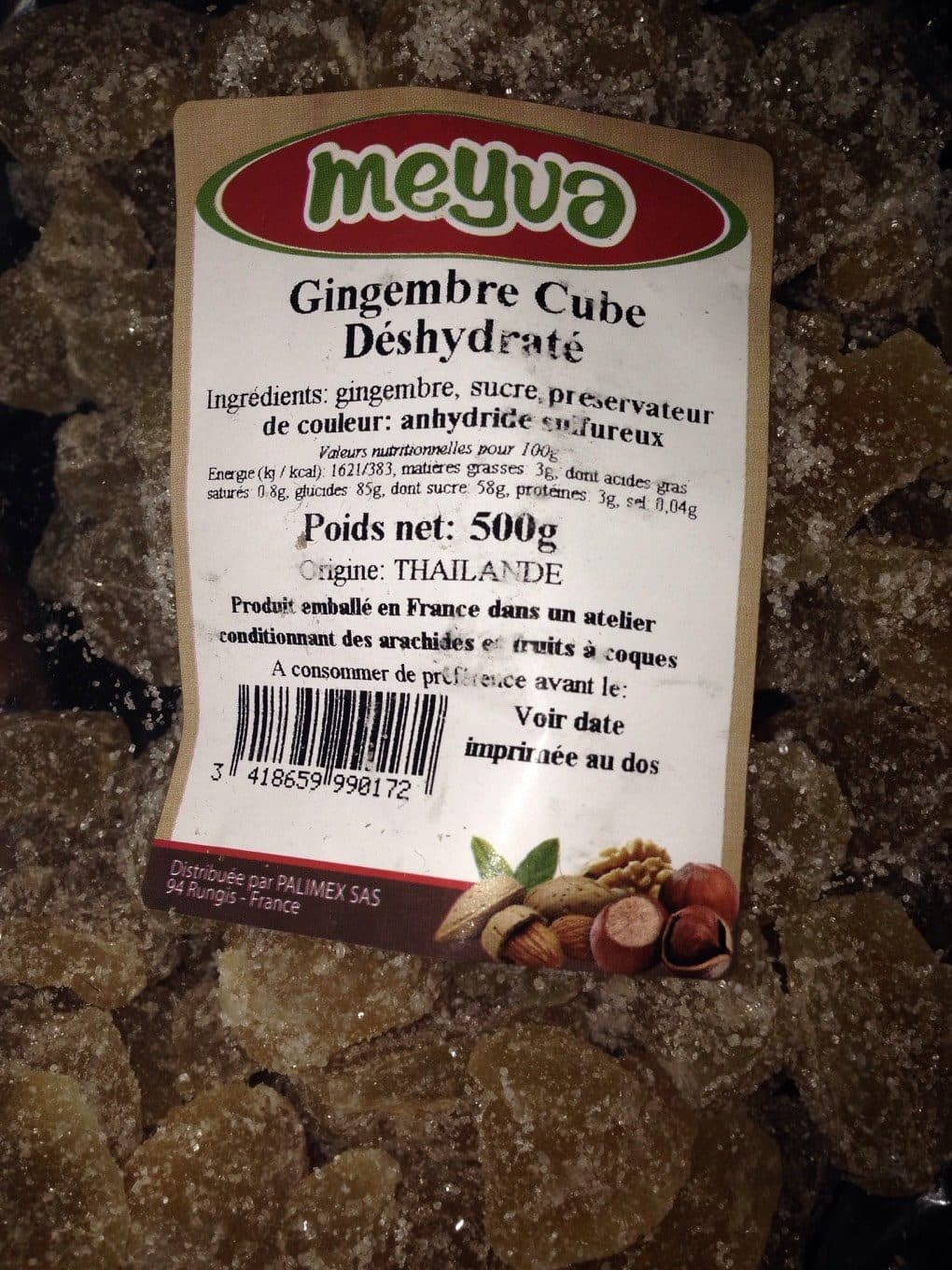 Meyva Gingembre cube deshydraté packshot