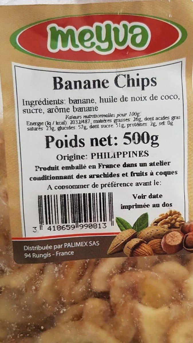 Meyva Banane chips packshot