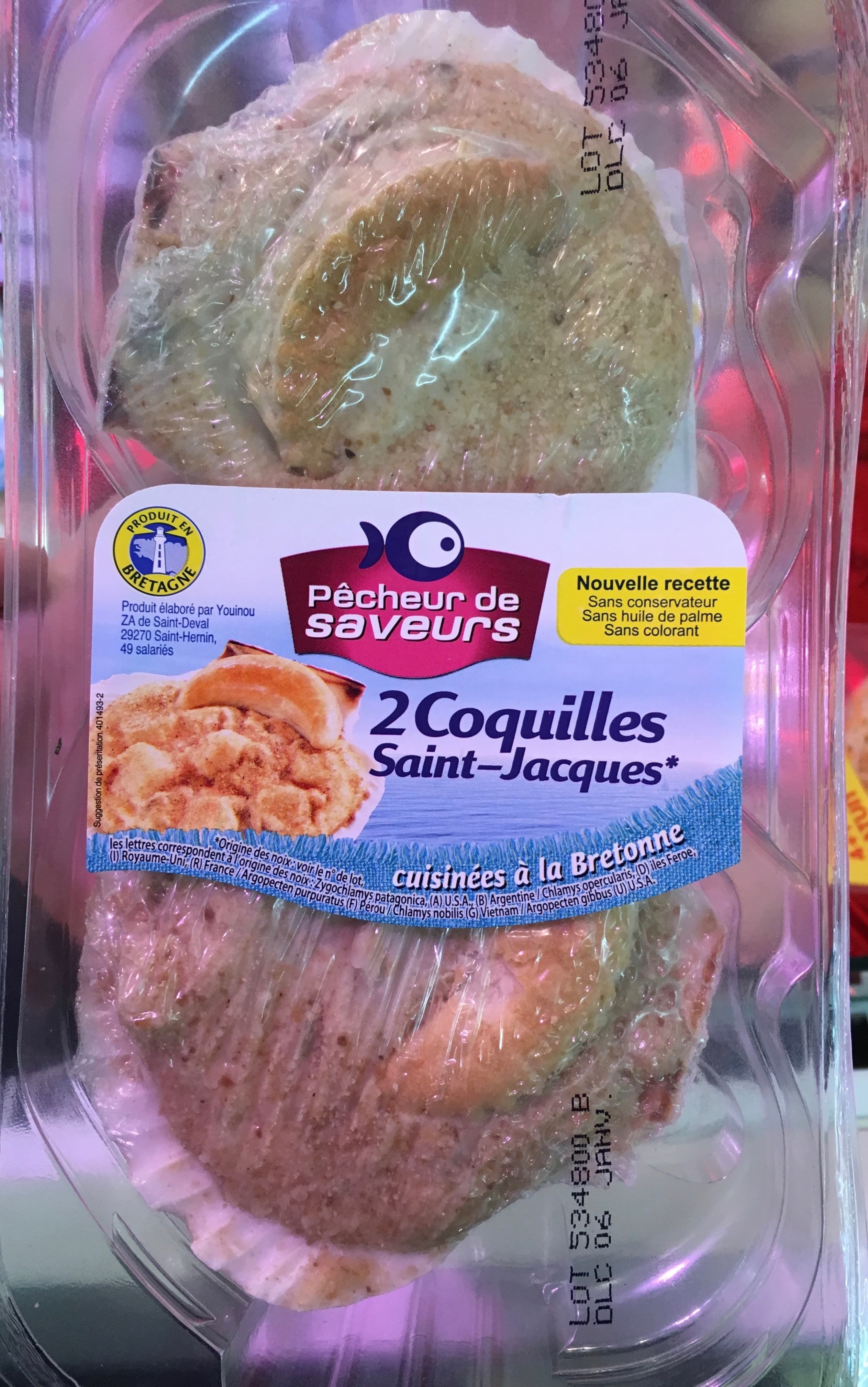 Pêcheur de saveurs Coquilles Saint-Jacques cuisinées à la Bretonne packshot