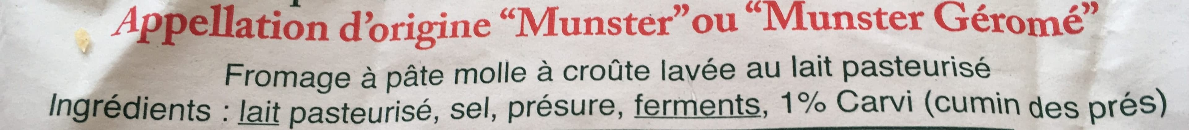 Dodin Munster Au Cumin, 26% mg, Aop, Le Paquet De packshot
