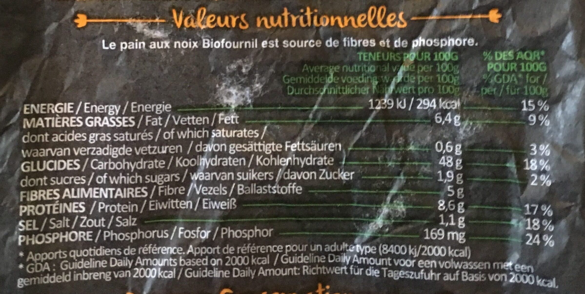 Biofournil Pavé aux noix packshot