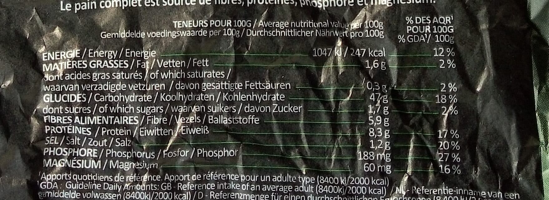 Biofournil Pain complet packshot