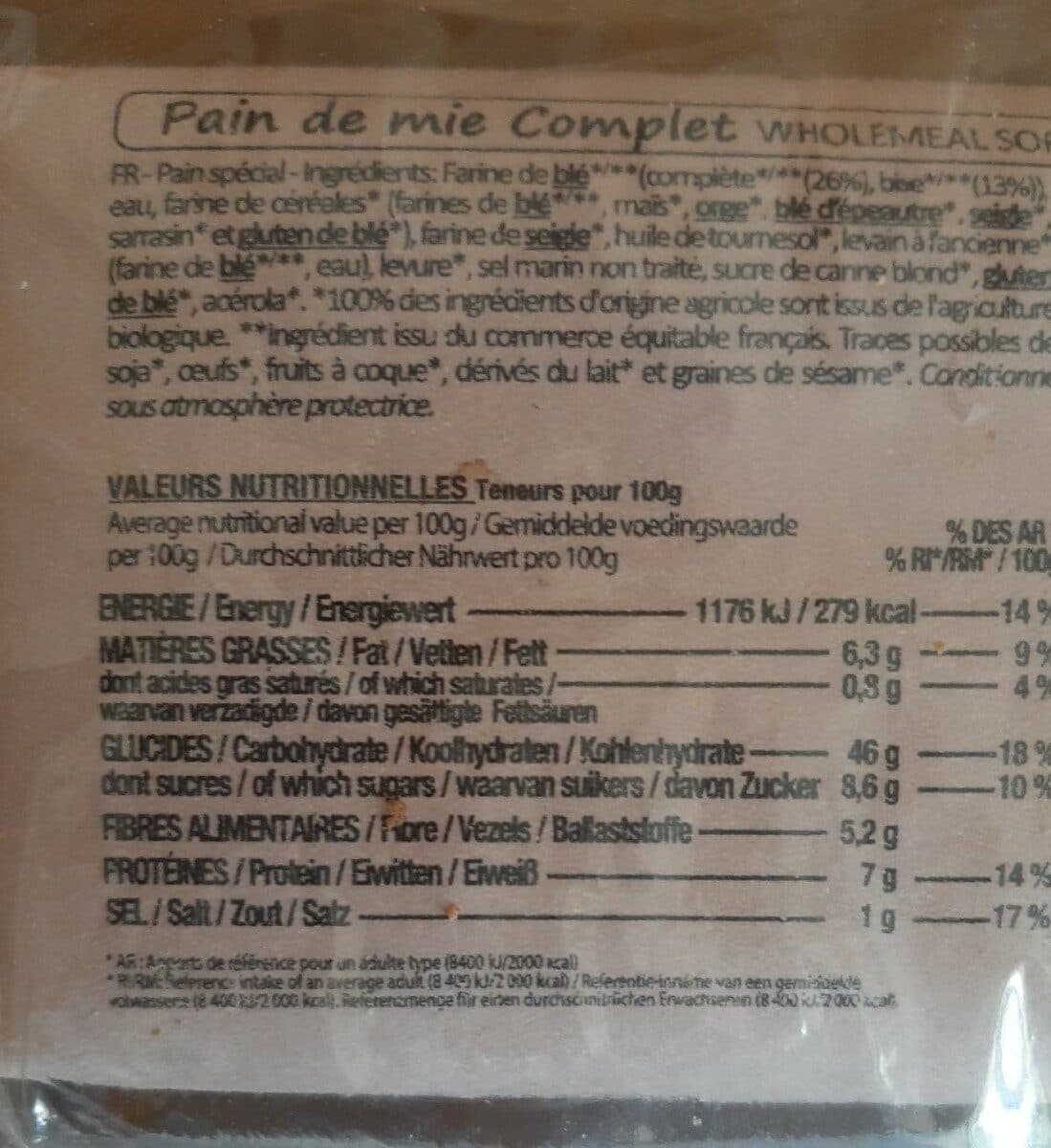 L'Angélus L'Angélus Pain de mie complet packshot