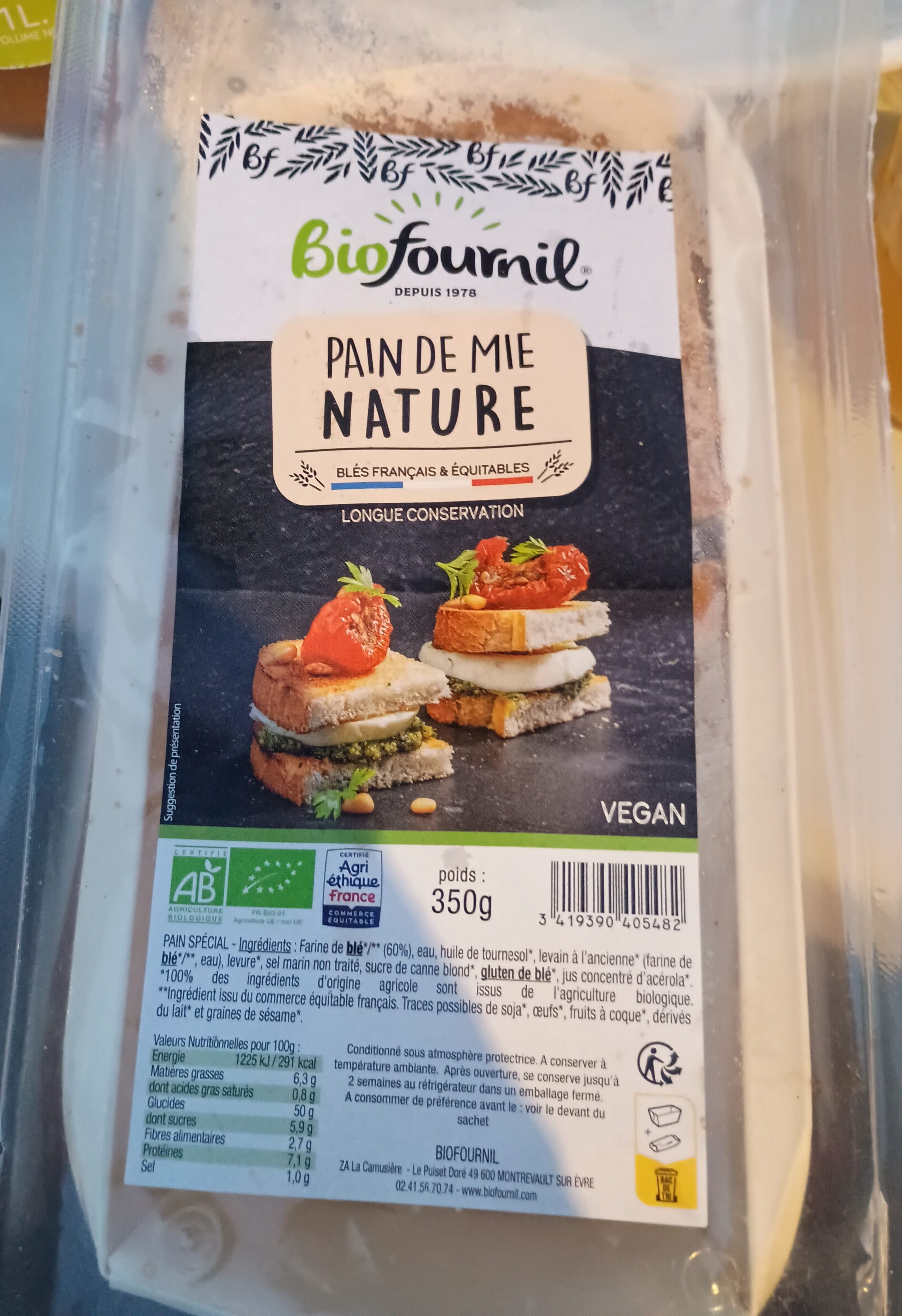 Biofournil Pain de mie nature Bio packshot