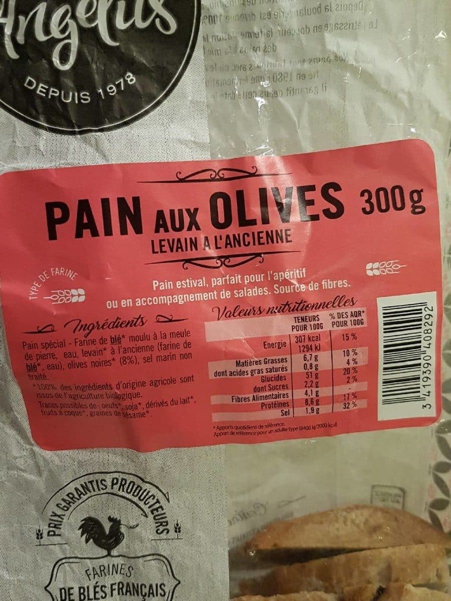 Open Food Facts Pain aux olives levain à l'ancienne packshot