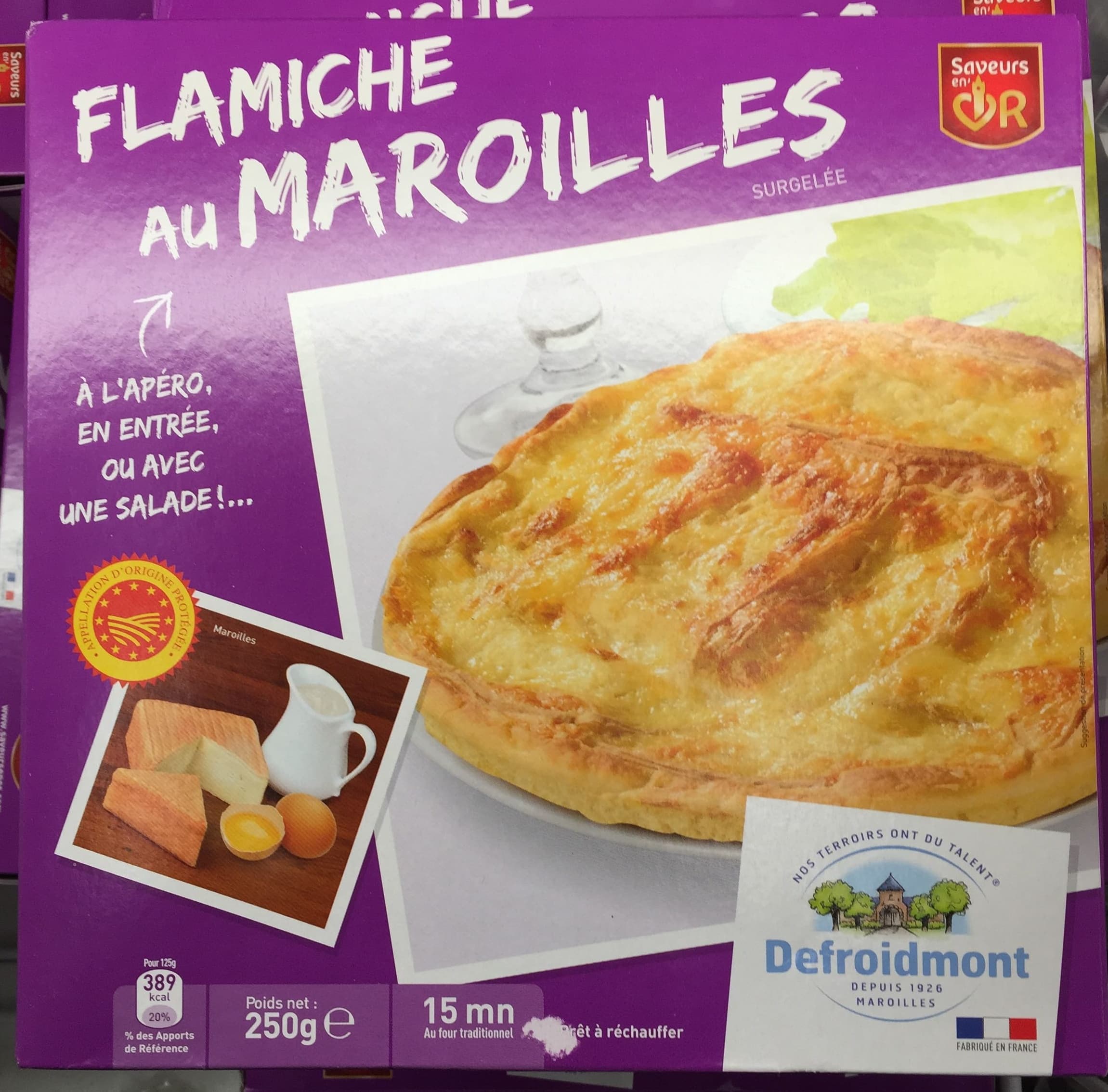 Defroidmont Flamiche au Maroilles surgelée packshot