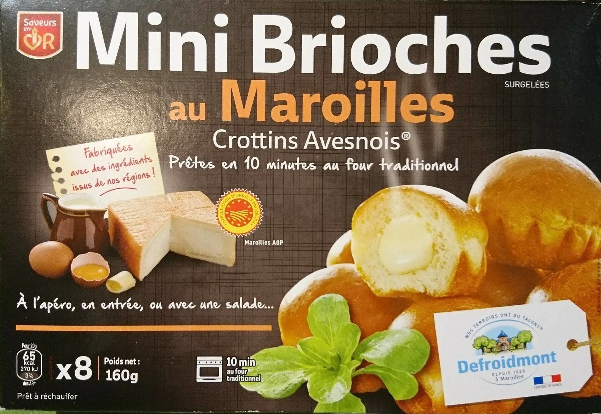 DEFROIDMONT Mini brioches au Maroilles packshot