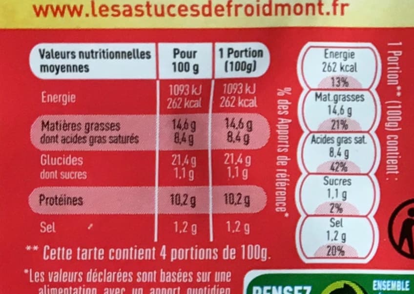 Defroidmont Tarte au Camembert de Normandie packshot