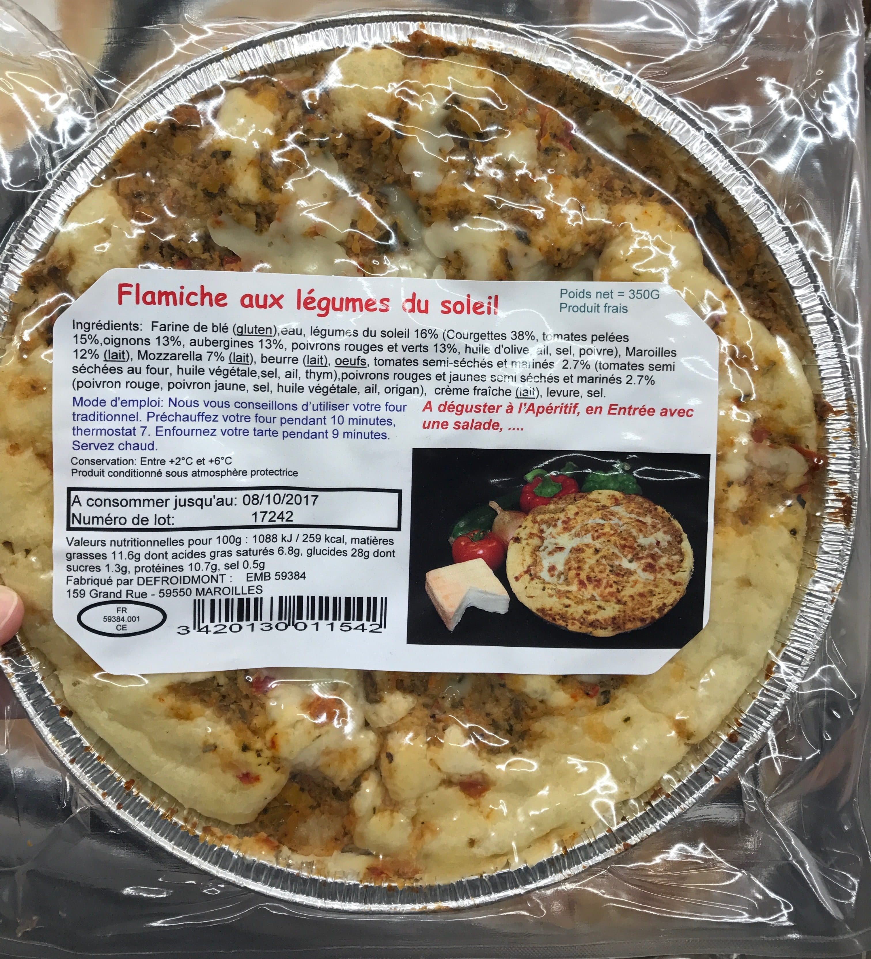 Defroidmont Flamiche aux légumes du soleil packshot