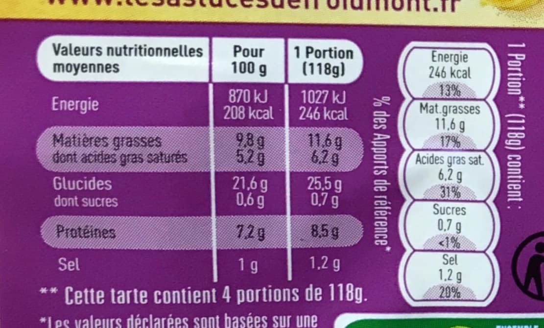 Defroidmont Tarte Ch'tiflette packshot