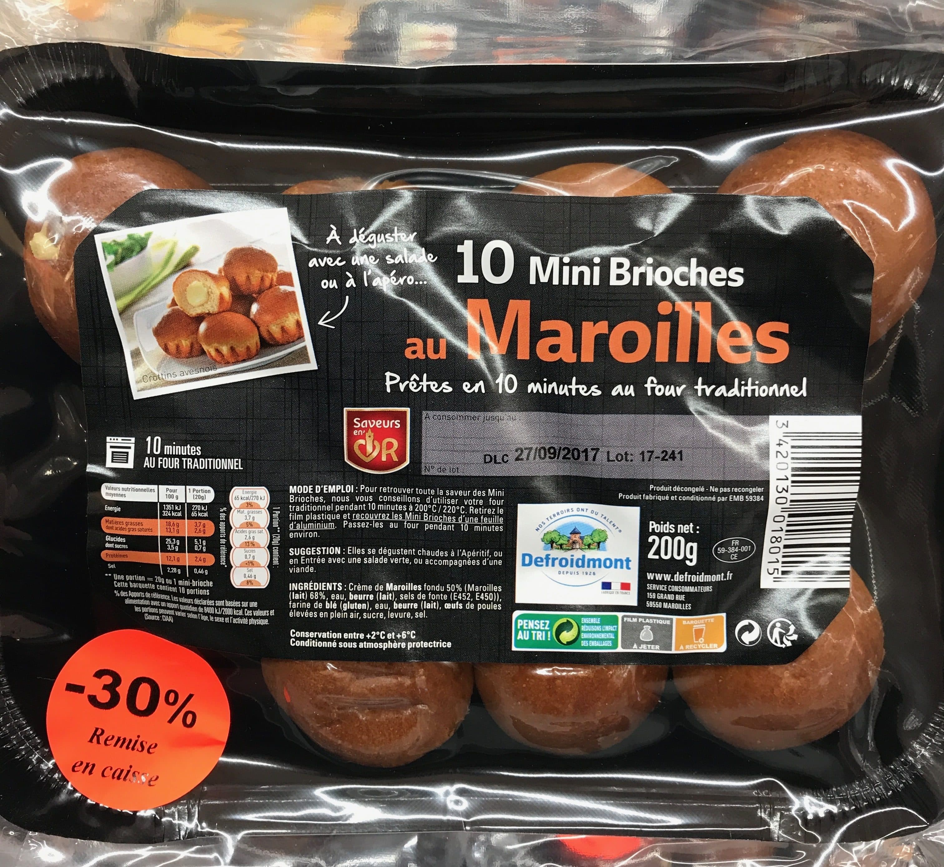 Defroidmont 10 Mini Brioches au Maroilles packshot