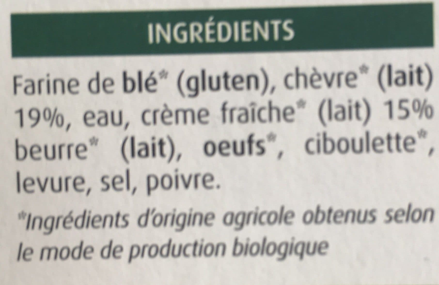 Open Food Facts La tarte au chevre packshot