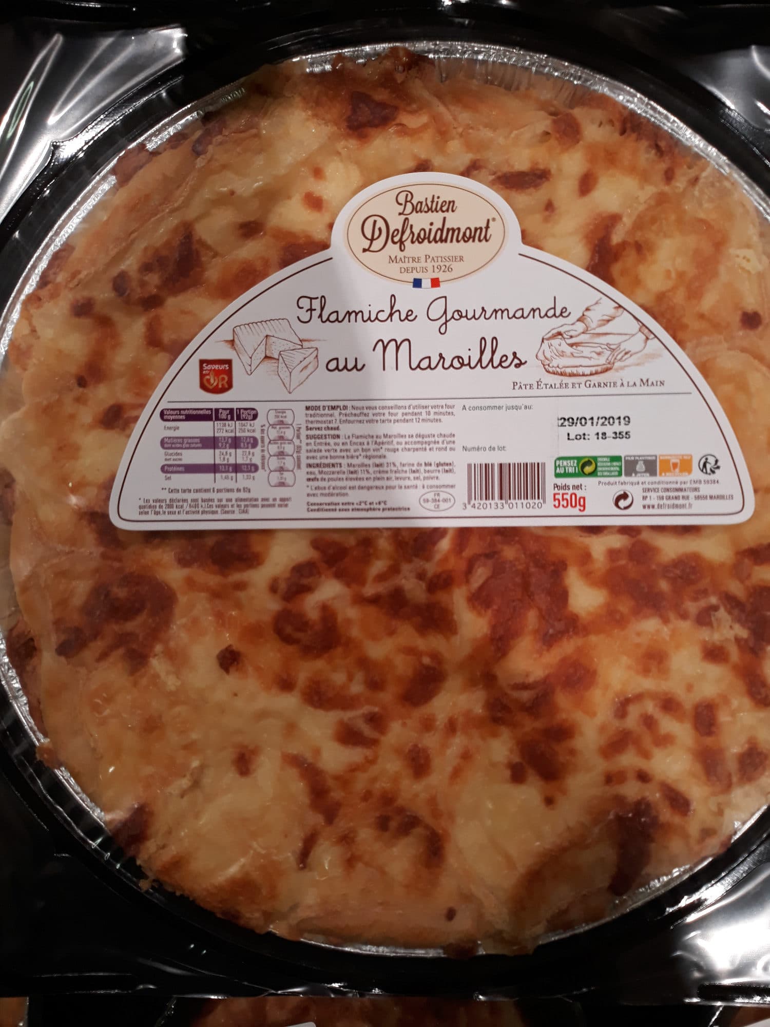Bastien Defroidmont Flamiche au maroilles packshot