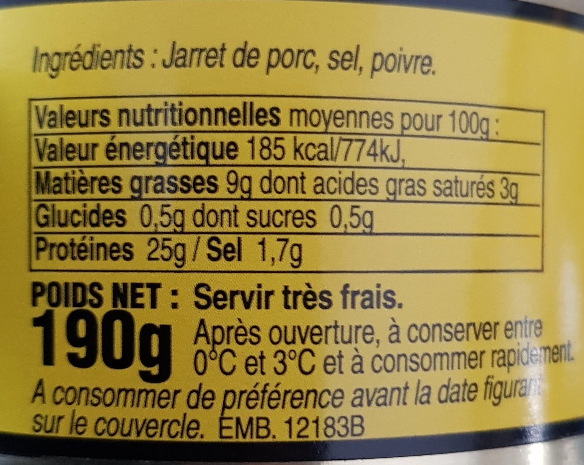 Ets G. Bories Jambonneau packshot