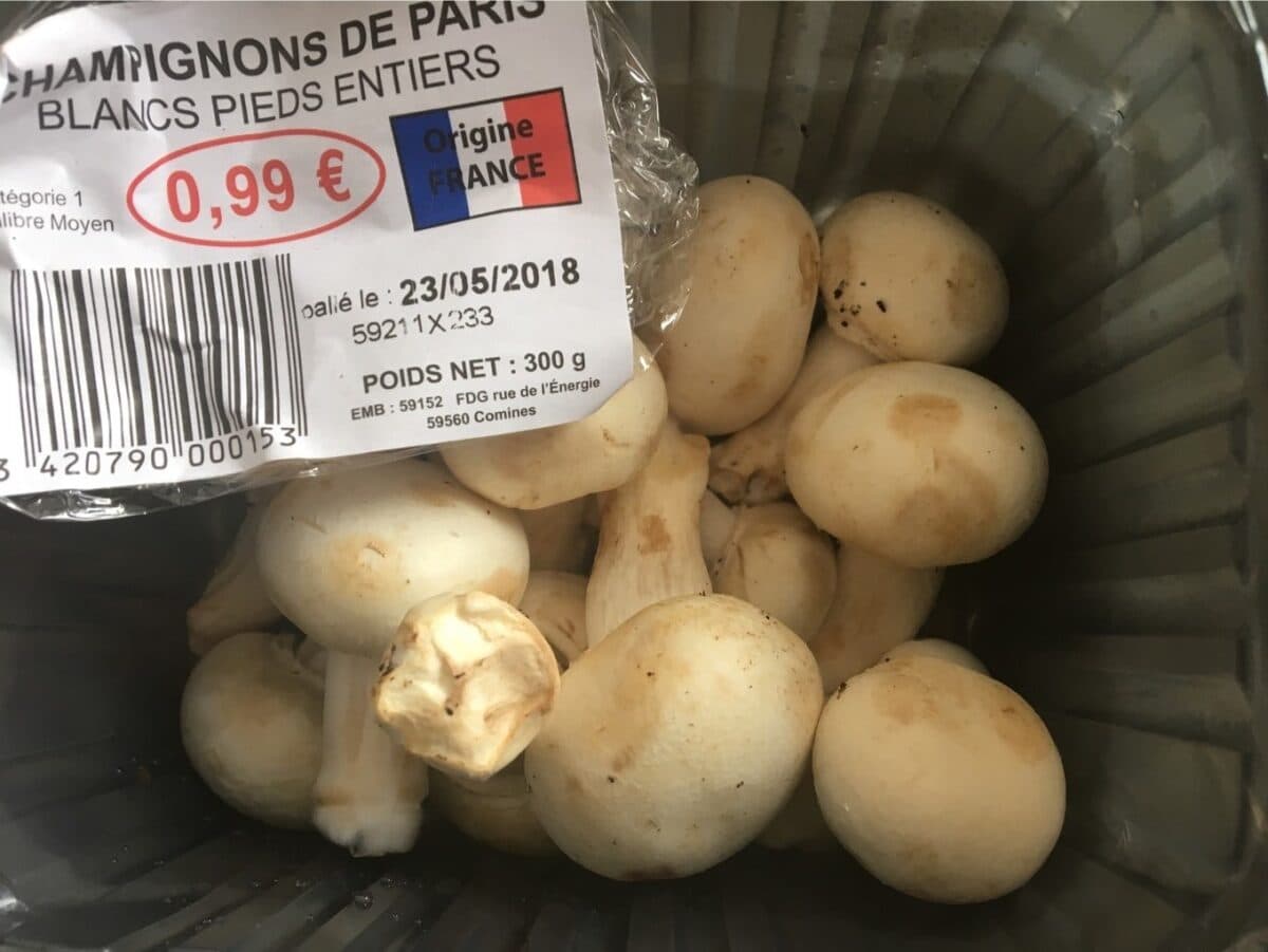 Open Food Facts Champignons de paris packshot