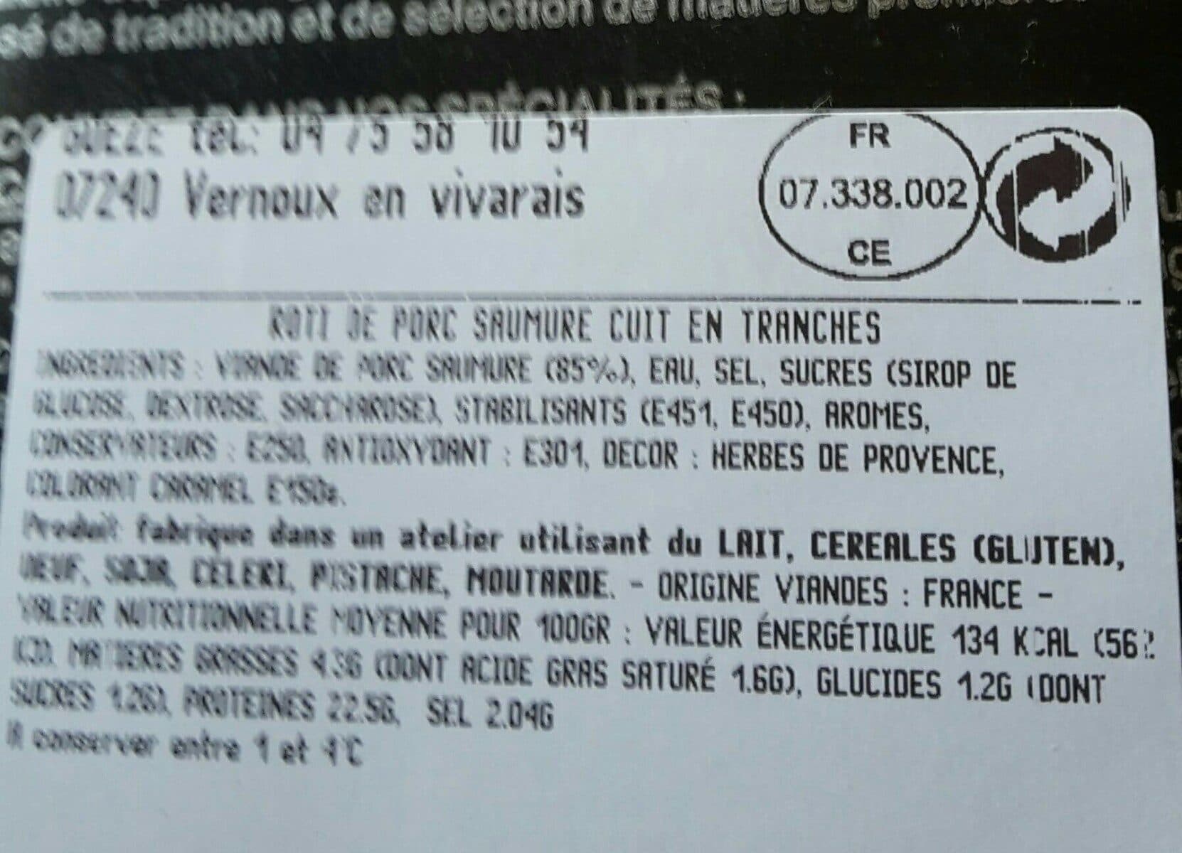 Gueze Rôti cuit tranché packshot
