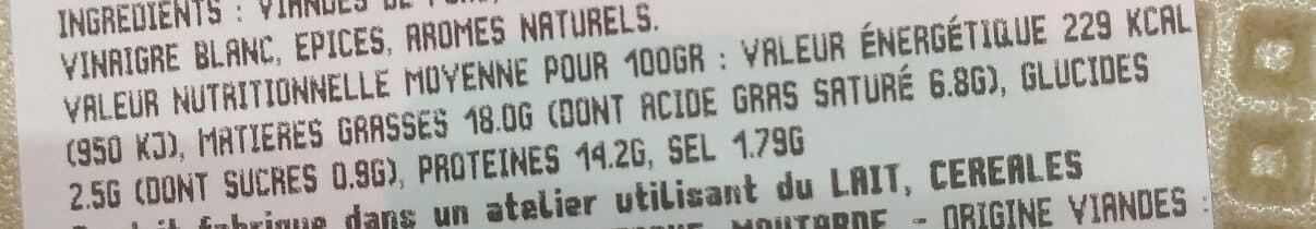 Guèze Godiveau/Chipolata packshot