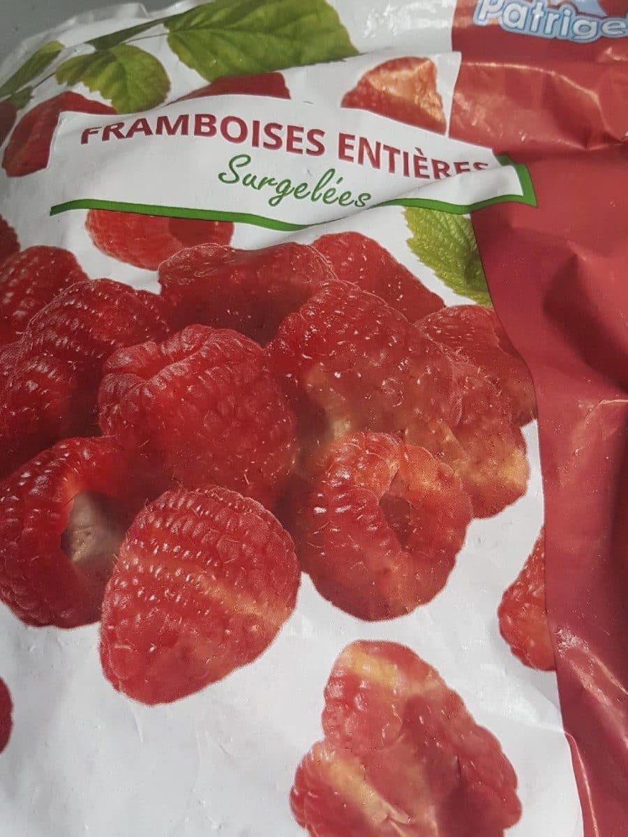 Patrigel Framboises entières surgelées packshot