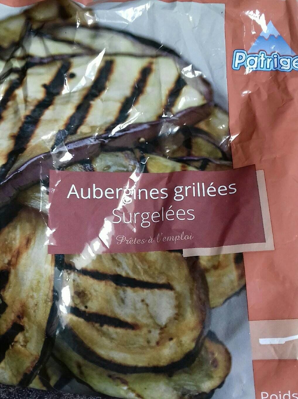 Patrigel Aubergines grillées Surgelées packshot