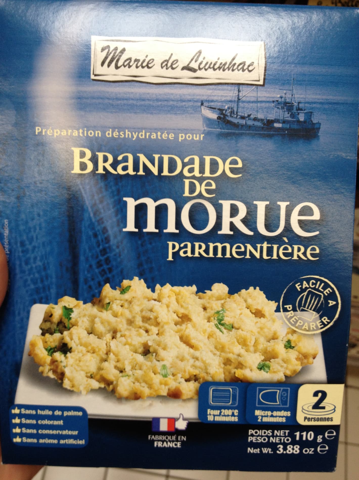 Marie de Livinhac Préparation déshydratée pour brandade de morue parmentière packshot