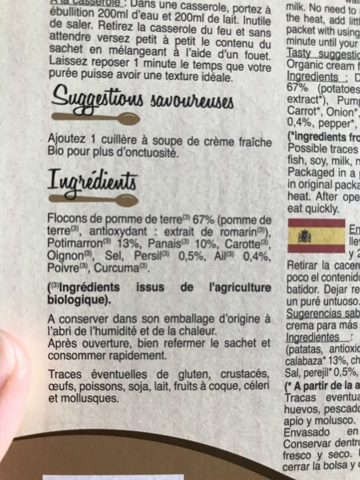 Open Food Facts Purée aux légumes oubliés packshot
