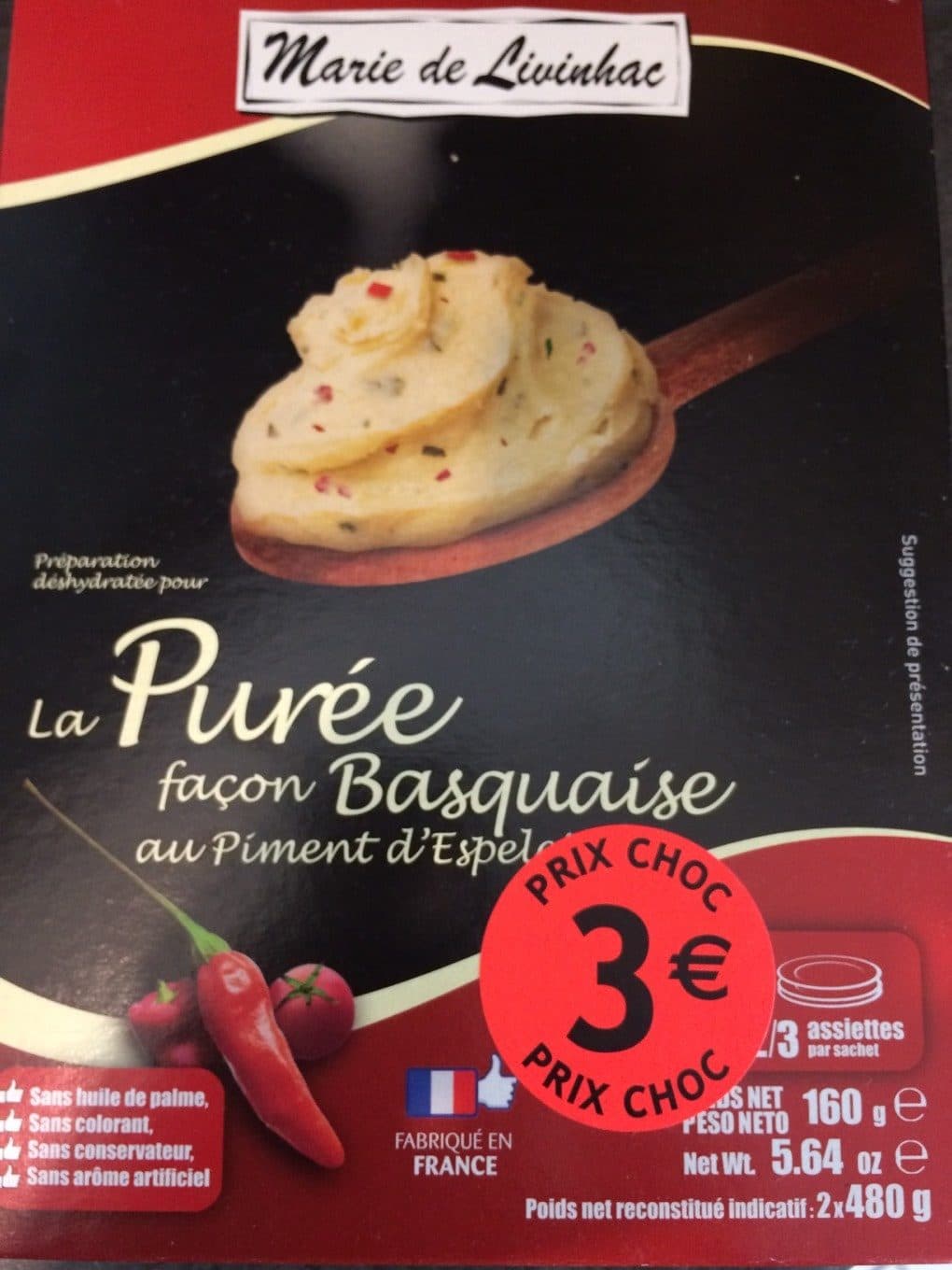 Marie de livinhac La Puree Façon Basquaise Au Piment D'espelette - De Marie De Livinhac packshot