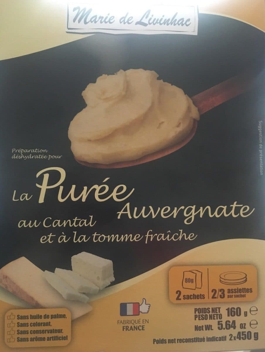 Open Food Facts Purée Auvergnate Cantal et tomme fraiche packshot