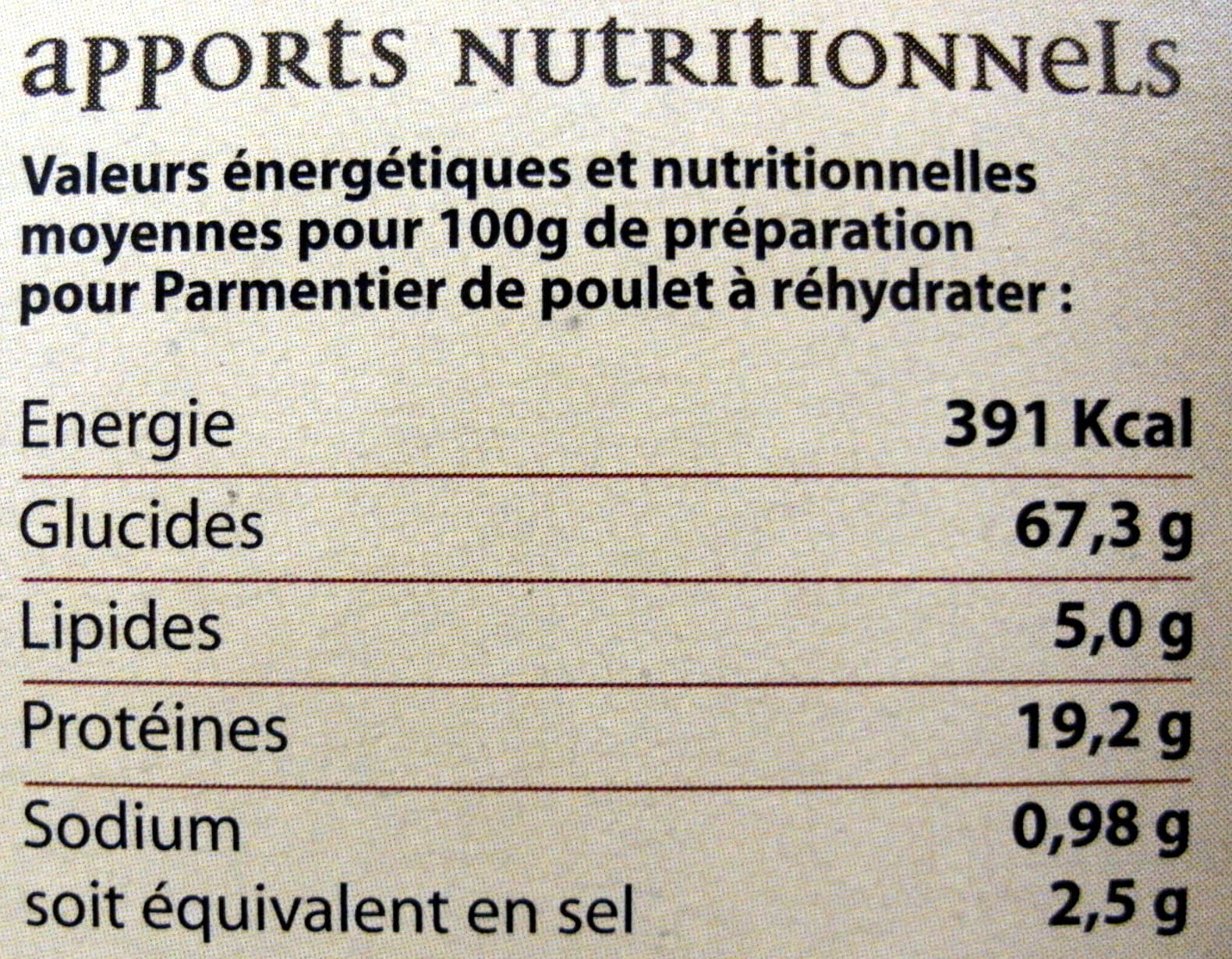Alliance Gastronomie Préparation pour Parmentier de poulet packshot