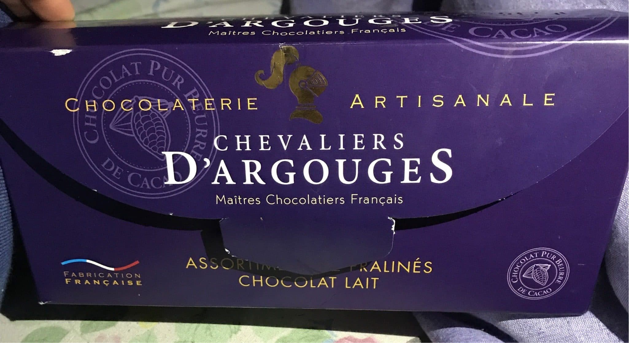 Chevaliers D’argouges Assortiments de pralinés chocolat lait packshot