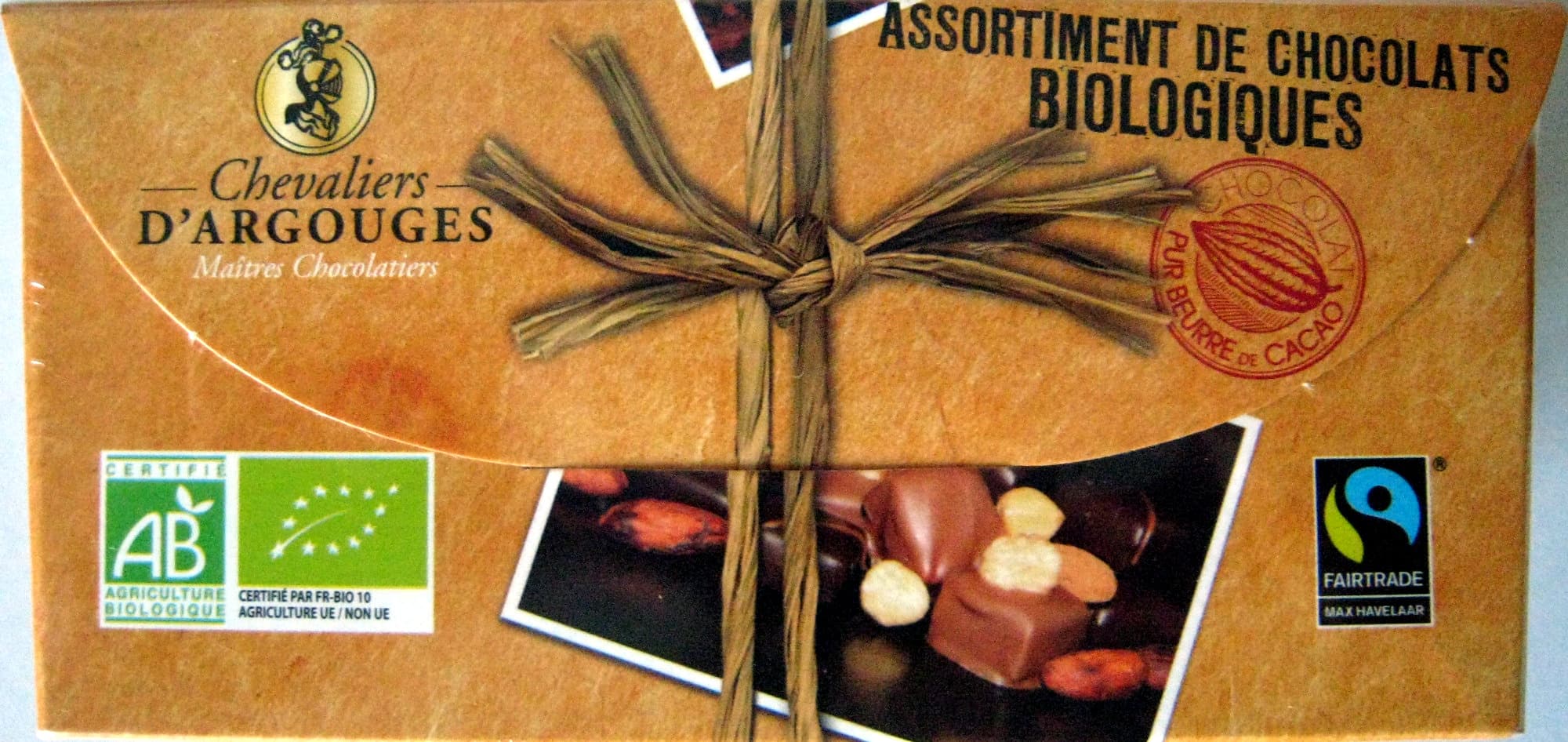 Chevaliers d'Argouges Assortiment de chocolats biologiques packshot