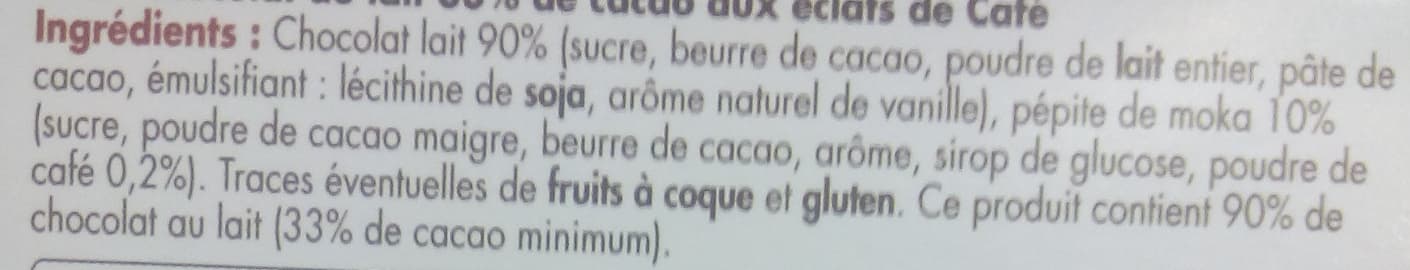 Chevaliers d'Argouges Tuiles Chocolat au Lait aux Éclats de Café packshot