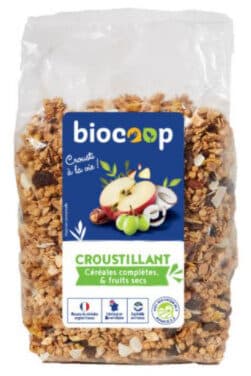 Biocoop Muesli croustillant Céréales complètes & fruits secs packshot